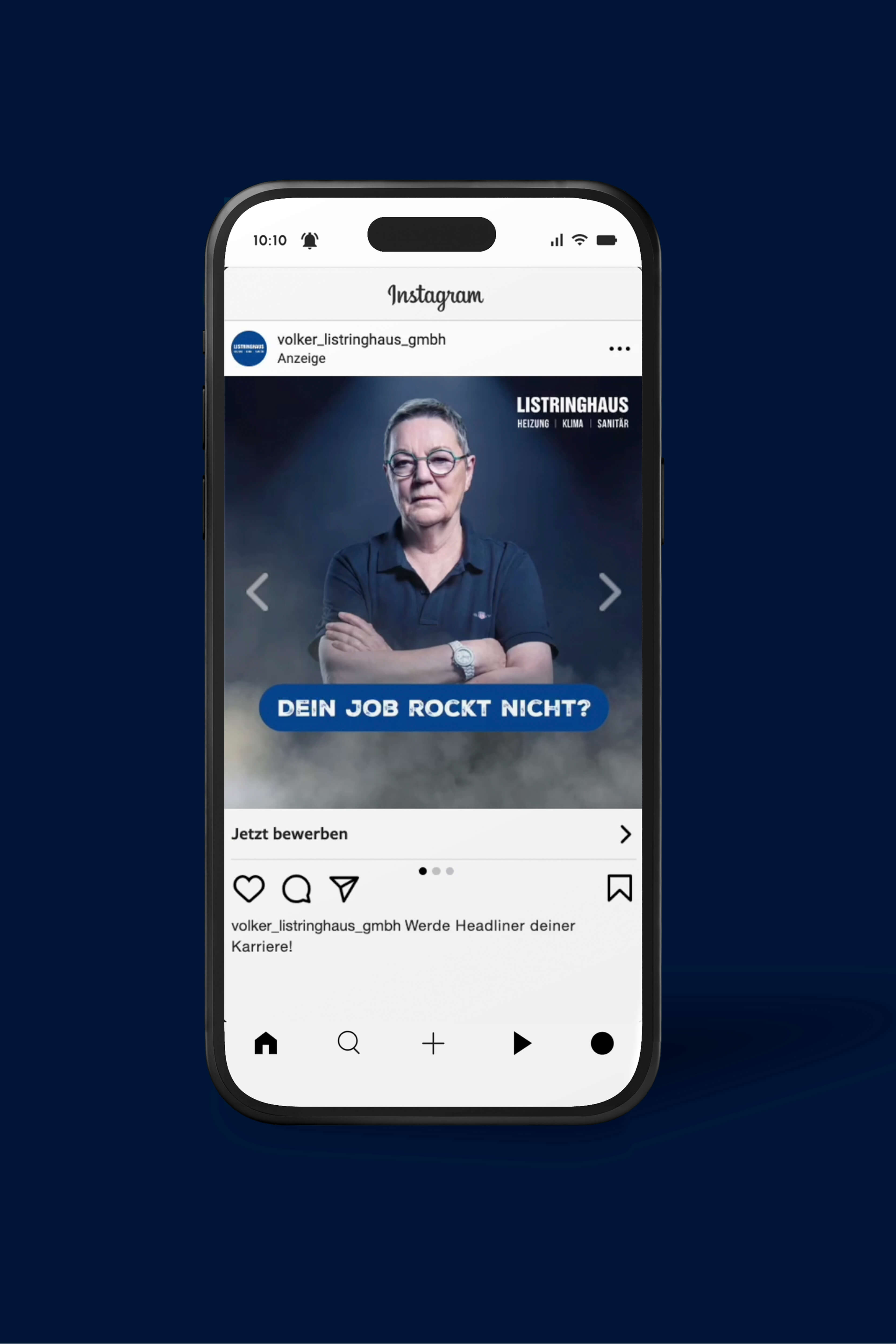 Mockup der Karriere-Webseite von Listringhaus GmbH